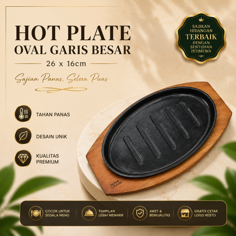 HOTPLATE OVAL GARIS BESAR